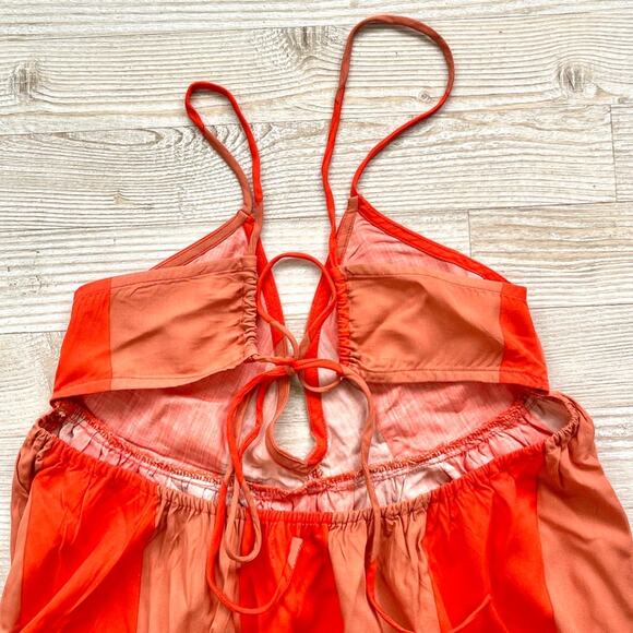 Lovers +‎ Friends Cupid Striped Mini Dress | Orange Size XS - Picture 8 of 10